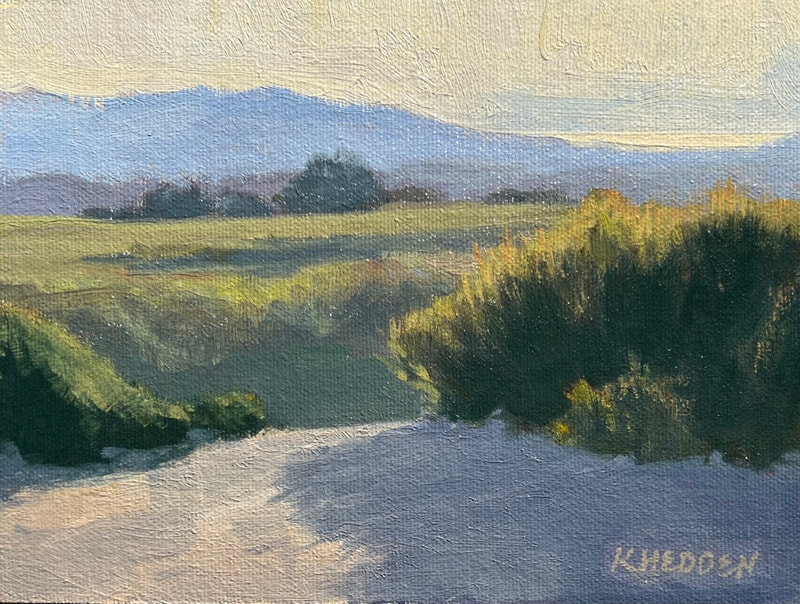 1 Kerri Hedden Winter Glow San Marcos Foothills 6x9 oil 475