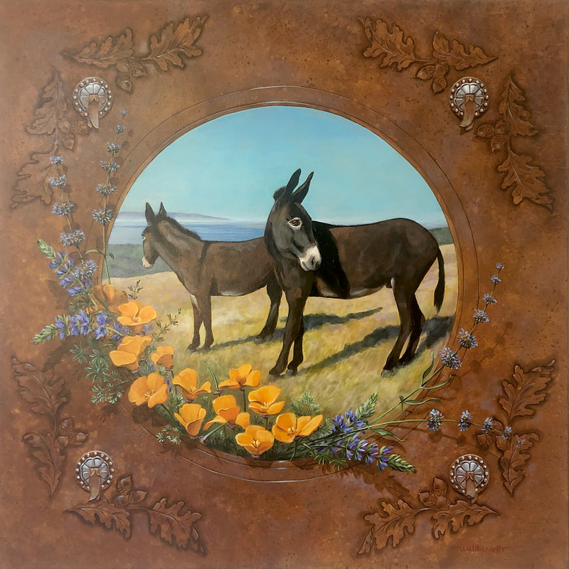 11 John  Wullbrandt Las Flores y Los Burros 38x38 acrylic 9500