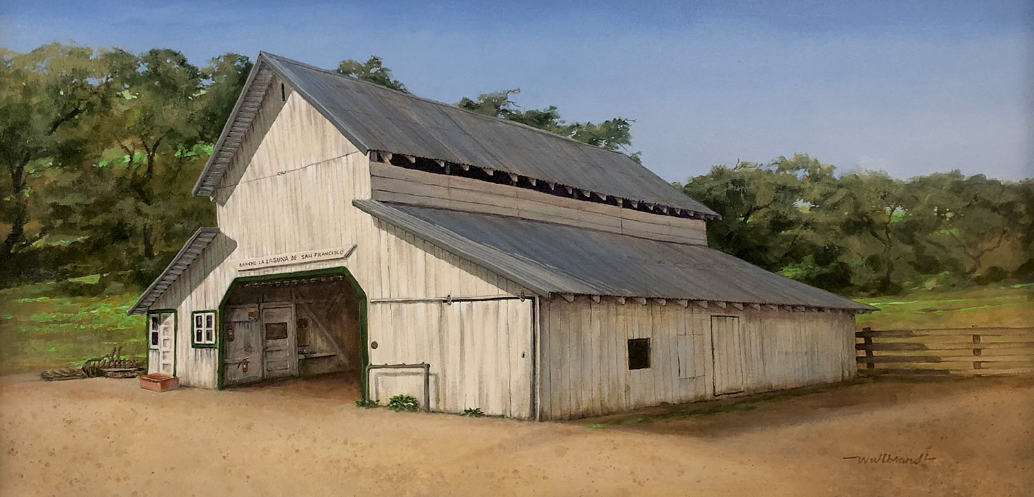 14 John Wullbrandt Barn at Sedgwick Ranch 18x36 acrylic 6000