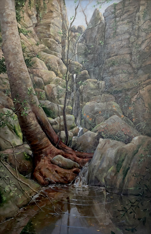 19 John Wullbrandt Morning at Maclovio Falls 36x24 acrylic 7000